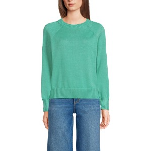 Lands' End Women's Drifter Raglan Sleeve Easy Fit Sweater - 1 of 3