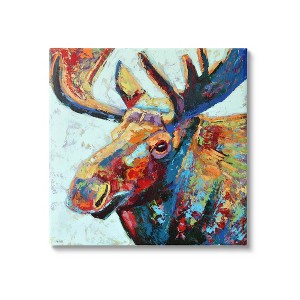 Stupell Industries Moose Portrait Modern Composition Canvas Wall Art - 1 of 3