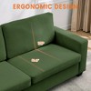 Modern Sofa 2 Seater, Oversized Corduroy Couch with Washable Cover, Deep Seat with Wide Armrest, Comfy Cloud Couch for Living Room, Bedroom, Office - 4 of 4