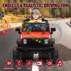 12V Kids Ride On Truck, Battery Powered Toy Car with Remote Control and Dual Motors, Electric Vehicle Truck W/LED Light, Music for Boys Girls 3-8 - 3 of 4