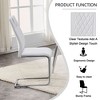 Kumasinova Modern Dining Chairs Set of 4/6,Faux Leather Upholstered Seat with Metal Legs,Stylish Side Chairs for Kitchen,Dining Room - 4 of 4
