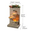 Teamson Home 29.13" Water Fountain with Planter, Natural - 2 of 4
