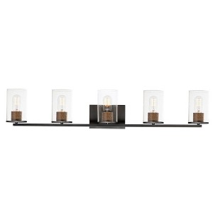 Maxim Lighting Sleek 5 - Light Vanity in  Antique Brass/Black - 1 of 4
