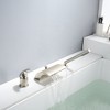 Sumerain Waterfall 3 Hole Roman Tub Faucet with Diverter Brushed Nickel, High Flow Waterfall Spout - 3 of 4