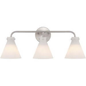 Possini Euro Design Possini Euro Cielo 24" Wide Brushed Nickel 3-Light Bath Light - 1 of 4