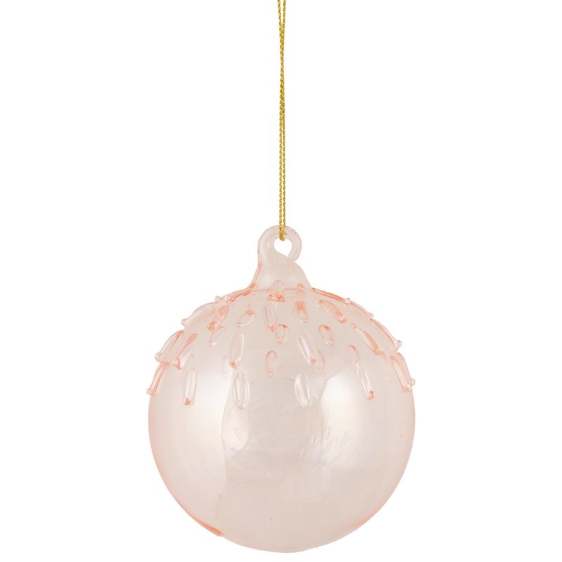 Northlight 3" Pink Iridescent Glass Christmas Ball Ornament, 1 of 4