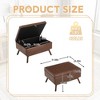 Zeus & Ruta Mid-Century Modern Square Upholstered Storage Ottoman Bench for Entryway, Living Room, or Family Space - 4 of 4