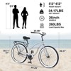 INFURNIC Bicycles Single Speed Beach Cruiser Bike with Steel Frame and Coaster Brake for Men Commuter Riding, Silver Grey, 69.29"*25.98"*39.37" - 2 of 4