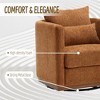 32"W Accent Chair 360 Degree Swivel Chair Barrel Chair Leisure Arm Chair, Chenille Upholstery, No Assembly Required, Beige/Gray/Brown/Black-ModernLuxe - 3 of 4