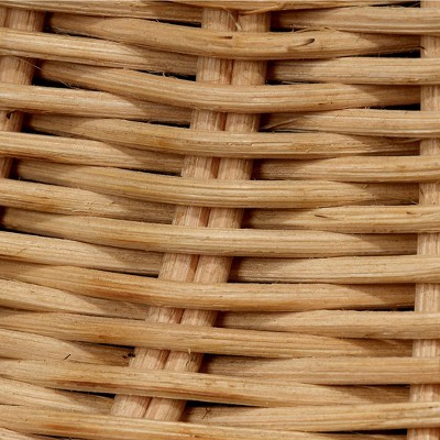 Natural Rattan Table Lamp with White Cotton Shade