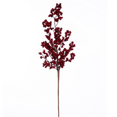 Vickerman 22 Artificial White Glitter Outdoor Berry Spray. Includes 6  Sprays Per Pack. : Target