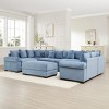 Oversized Modular Corduroy Sectional Sofa with Extra-Wide Armrests, Convertible 6-Seat Cloud Couch for Living Room or Bedroom-The Pop Home - 2 of 4