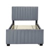 NicBex Twin/Full Upholstered Bed Frame with Velvet Headboard,Wood Platform Bed Frame with Twin Size Trundle,No Box Spring Needed,Easy Assembly - 4 of 4
