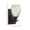 Toltec Lighting Uptowne 1 - Light Sconce in  Dark Granite with 5" Natural Fusion Shade - 2 of 2