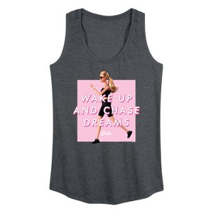 Women's - Barbie - Fitness Wake Up and Chase Dreams Graphic Racerback Tank - 1 of 4