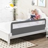 Infans 71" Foldable Baby Bed Rail Guard Toddlers Swing Down Safety Bedrail Grey - 4 of 4