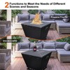 Garvee Propane Fire Pit Table, 30" 50000 BTU Gas Firepit with Lid Waterproof Cover, 2 in 1 Square Firepit Table Coffee Table for Garden Deck Backyard - 4 of 4
