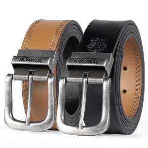 Wrangler Men's Reversible Leather Belt, Brown Black Two-in-One Western Belt, One Size, Cut For Fit - 1 of 4