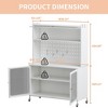 Bella Depot 64.06''W Tall Storage Kitchen Pantry Cabinet with Glass Doors & Adjustable Shelves - 4 of 4