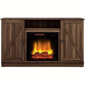 HearthPro Alexander 48" W x 28" H x 15.5" D Electric Fireplace Media Console - Brown
