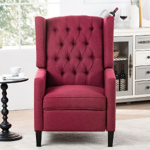 CENGHU 27.16" Wide Manual Wing Chair Recliner, Sofa Chair, Comfy Accent Armchairs for Adults, Adult Recliner Chair, Modern Single Recliner Chair - 1 of 4