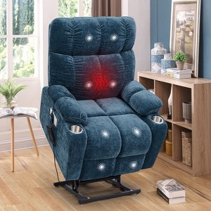 Whisen  Dual OKIN Motor Power Lift Recliner with Heat and Massage, Adjustable Backrest and Footrest and Position - 1 of 4