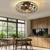 20" Caged Ceiling Fan with Light and Remote Control - 2 of 4