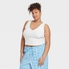 Women's Lace Trim Ribbed Pajama Tank Top - Colsie™ - 2 of 3