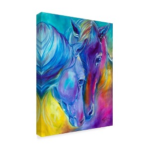 Trademark Fine Art -Marcia Baldwin 'Color My World With Horses Loving Spirits' Canvas Art - 1 of 3