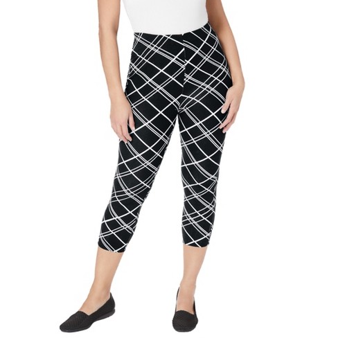 Women's Plus Size Cotton Capri Leggings - Xhilaration™ Black 1x : Target