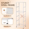 5-Drawer Tall Fabric Dresser with Wood Top, Storage Organizer Chest for Bedroom, Closet, Hallway, Sturdy Steel Frame - 4 of 4