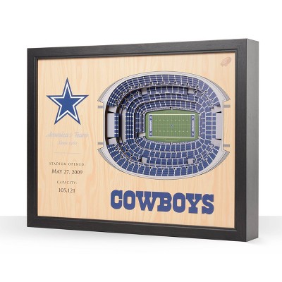 Nfl Dallas Cowboys 3d Logo Series Wall Art - 12x12 : Target