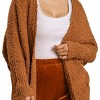 Slickblue Plus Size Women's Oversized Cardigan Sweater with Pockets, Open Front, Sunset/Camel/Black/Pink, Size XL-2XL - 3 of 4