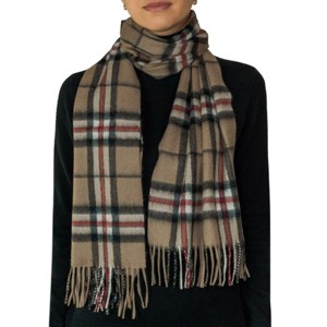 Lona Scott Pure Cashmere Tartan Scarf - 1 of 3