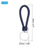 Unique Bargains Braided PU Leather Wallet Keychain with Stainless Steel Key Rings 2 Pcs - 2 of 3