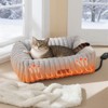 GOTGELIF Heated Cat Bed - 22" Or 28" Soft Plush Cushion Warming Bed with 6 Temperature Levels & Timer - 2 of 4