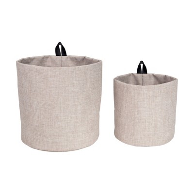 Bigso Box of Sweden Set of 2 Hang Around Storage Bin Beige