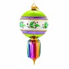 Huras Family 7.0 Inch Jolly Holly Joy Merry & Bright Fluted Reflector Drop Tree Ornaments - 3 of 4
