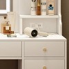 Large Vanity Table Set Makeup Vanity Dressing Table with Mirror, 6 Drawers & Shelves, Dresser Desk - 4 of 4
