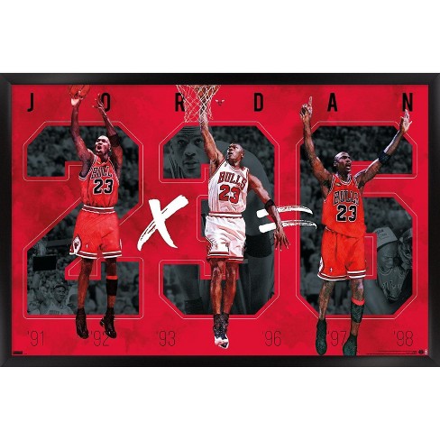 Trends International Michael Jordan - Six Framed Wall Poster Prints ...
