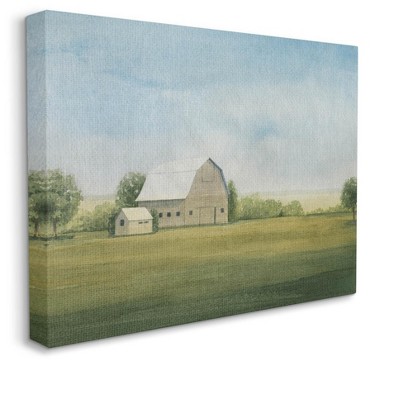 Grace Popp Green Rural Barn Landscape Canvas Art, 16 x 20