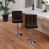 FURNIinspire Counter and Bar Stools Set of 2 Kitchen Bar Stools Counter Height Bar Stools Mid Century Modern Upholstered, Brown, 17.32"*20.08"*37.01" - 3 of 4