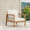 CAVINAS Acacia Wood Mesh/Wicker Patio Chairs with Deep Seating Cushion,Wooden Outdoor Club Chairs for Garden,Backyard,Balcony - 3 of 4