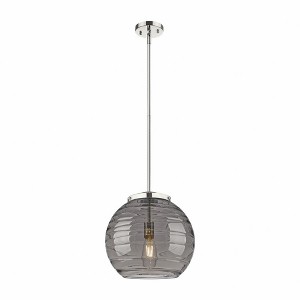 Athens Deco Swirl - 1 Light Stem Hung Pendant In Industrial Style-14.88 Inches Tall and 13.75 Inches Wide - 1 of 1
