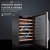 Ivation 51 Bottle Compressor Wine Refrigerator, Freestanding Wine Cooler with Lock, Stainless Steel - 4 of 4