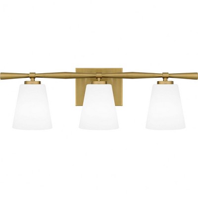 Quoizel Lighting Brindley 3 - Light Vanity in  Aged Brass