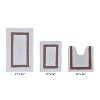Hotel 3 PC Bath Rug 100% Premium Cotton Tufted Weave Two Tone Reversible Bathroom Rug, Super Soft Absorbent, Machine Washable Bath Mat - 2 of 4