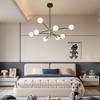 POWLIG Modern Sputnik Chandelier with Adjustable Height - Ceiling Fixture for Dining Room, Kitchen Island - 2 of 4