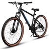 Mountain Bike 24 Inch Wheels, 21-Speed Mens Womens Trail Commuter City, High Carbon steel Frame Disc Brakes Thumb Shifter Front Fork Bicycles - image 2 of 4