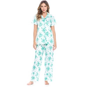 Casual Nights Women's Short Sleeve Floral Pajama Set - 1 of 4